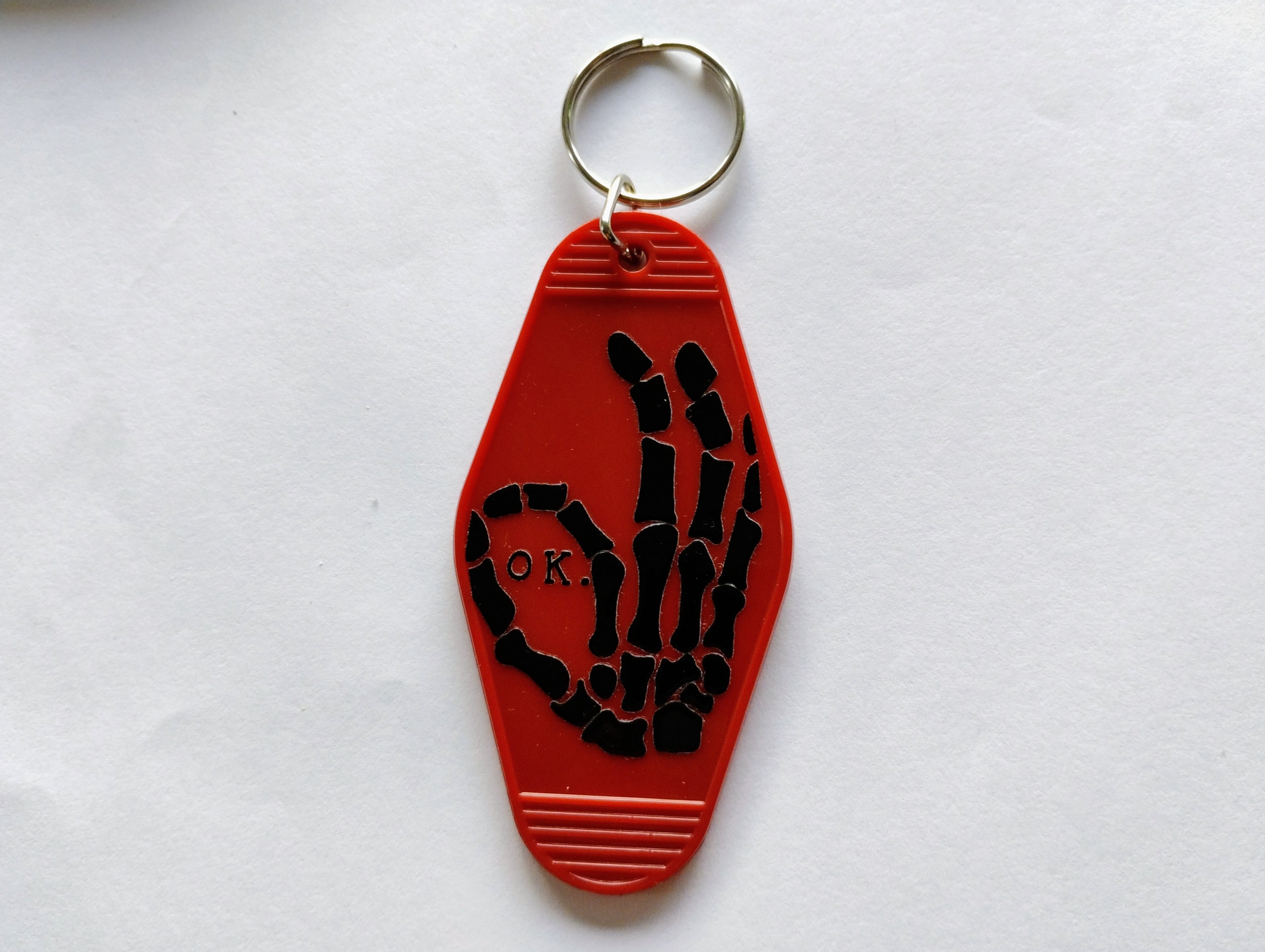 OK. Keychain - Red